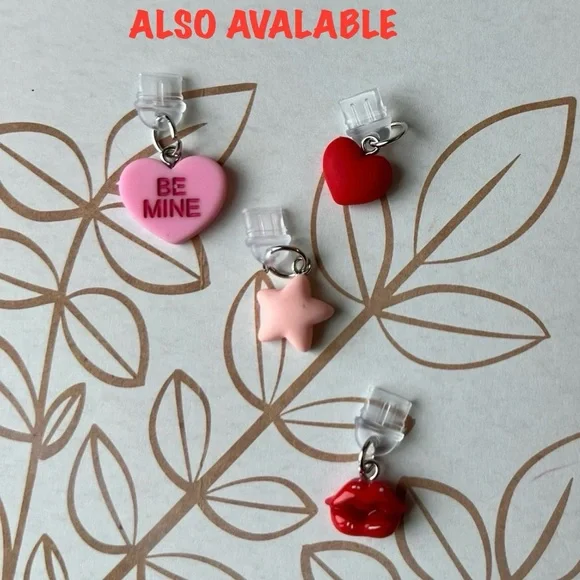 Candy Heart Phone Dust Plug / Phone Charm -  C Port - Picture 6 of 6